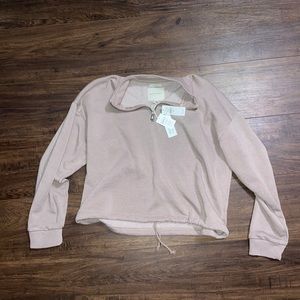 american eagle cropped quarter zip